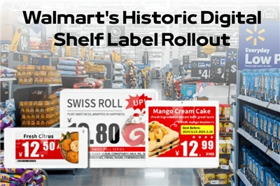 La stòrica etichetta dû scaffali diggitali di Walmart